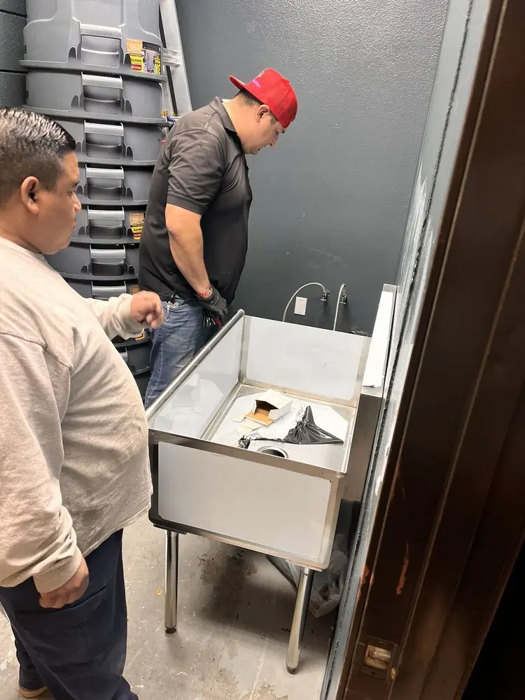 Commercial plumbing and sink installation in Prairieville